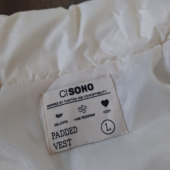 💙 CISONO Girls Warm Cozy Lightweight Puffer Vest Size L Preppy Outdoors - Picture 3 of 7